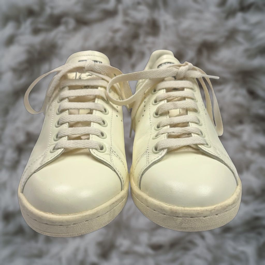 Adidas Stan Smith x Raf Simons Low Top Leather Tennis Sneakers Ivory Mens Size 6