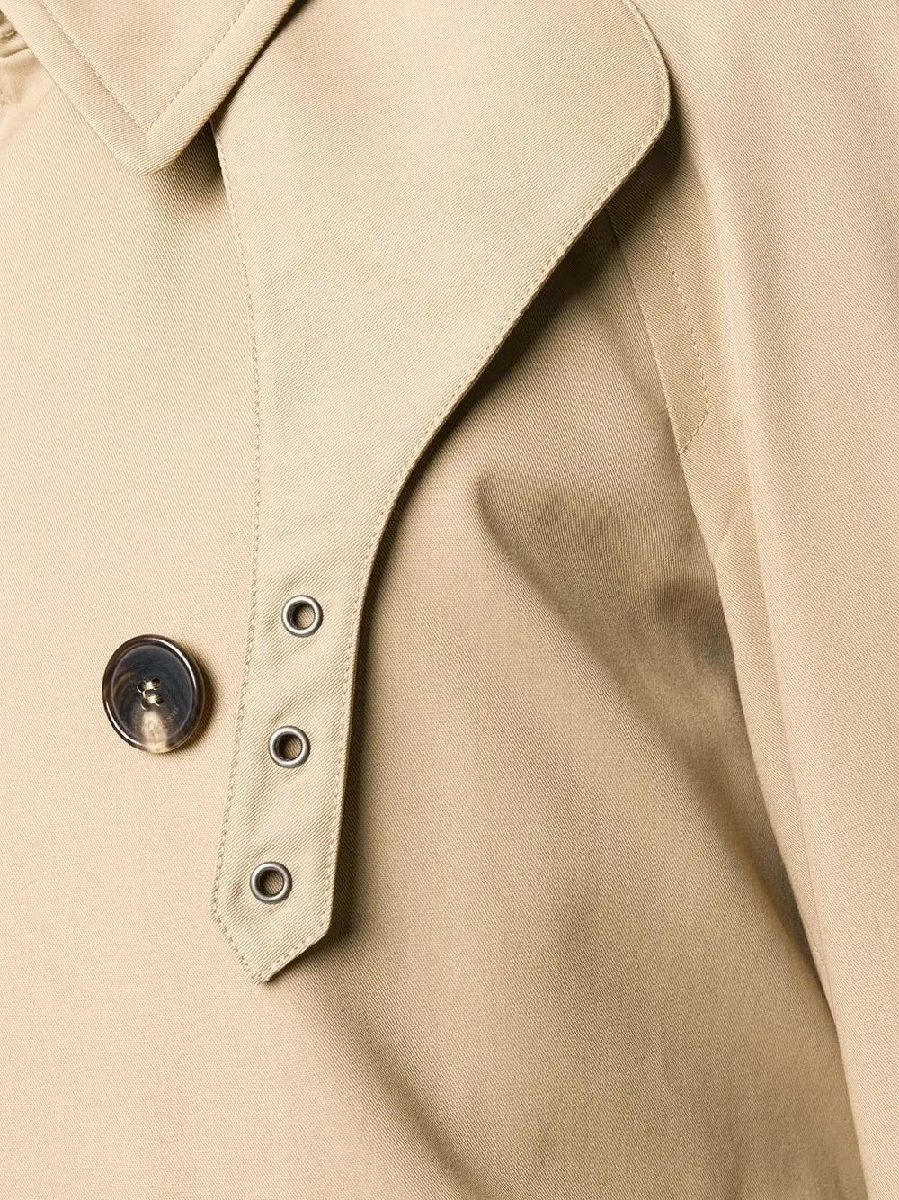 Saint Laurent Paris o1loc1c0225 337872 Trench Coat in Gabardine in Beige Size US XS / EU 42 / 0 - 2 Thumbnail