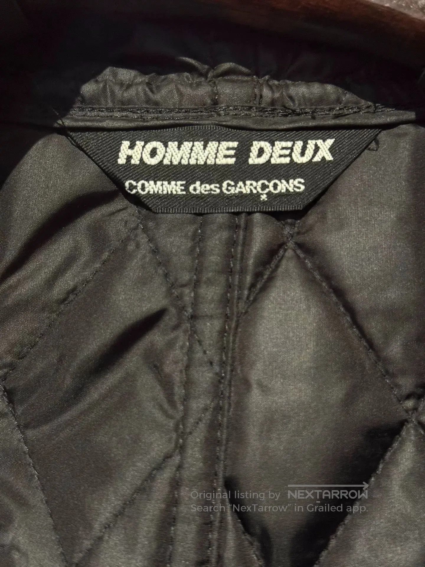 Comme des Garcons Homme Deux black quilted hooded cape jacket. Size US M / EU 48-50 / 2 - 4 Thumbnail