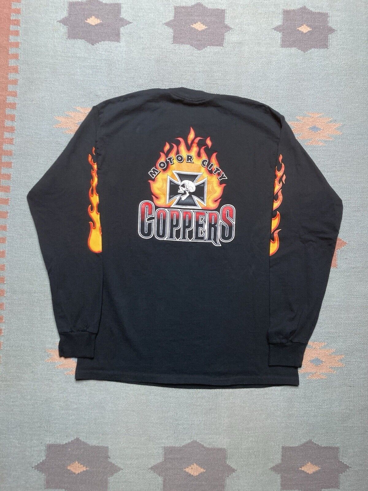 Vintage t shirt motor city coppers flames skull cross grunge goth L Size US L / EU 52-54 / 3 - 1 Thumbnail