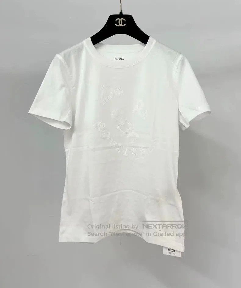 Hermes Hermes White short-sleeve T-shirt Size XS / US 0-2 / IT 36-38 - 1 Thumbnail