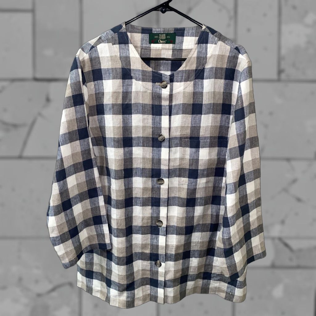 Orvis Orvis Womens Plaid Linen Button-Up Shirt Long Sleeve Size 16 Multicolor Size XXL / US 16-18 / IT 52-54 - 1 Thumbnail