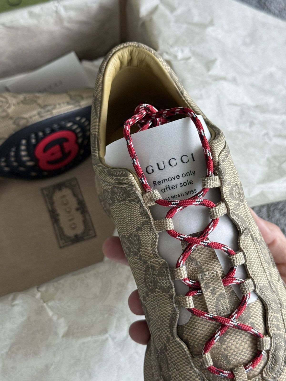 Gucci Gucci Run Sneaker Beige Ebony Monogram Size 9 US Size US 9 / EU 42 - 12 Thumbnail