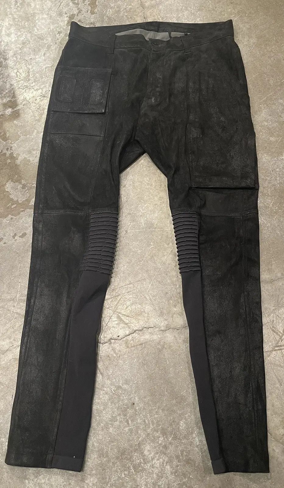 Rick Owens Rick Owens 15FW leather Memphis pants Size US 30 / EU 46 - 1 Thumbnail
