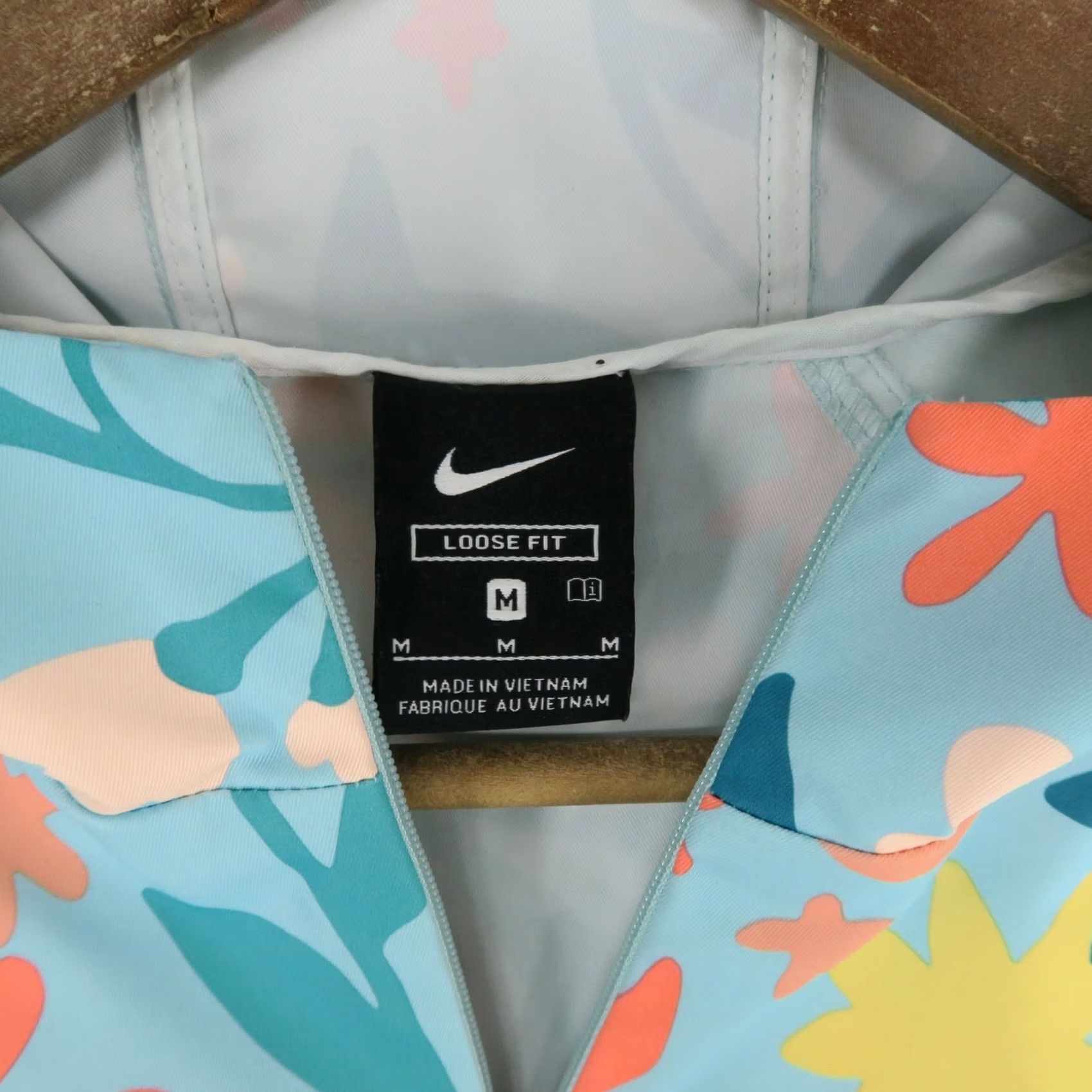 Nike Nike Repel Anorak Jacket Womens M Blue Floral Half Zip Hooded Bully Pulpit Golf Size M / US 6-8 / IT 42-44 - 7 Thumbnail