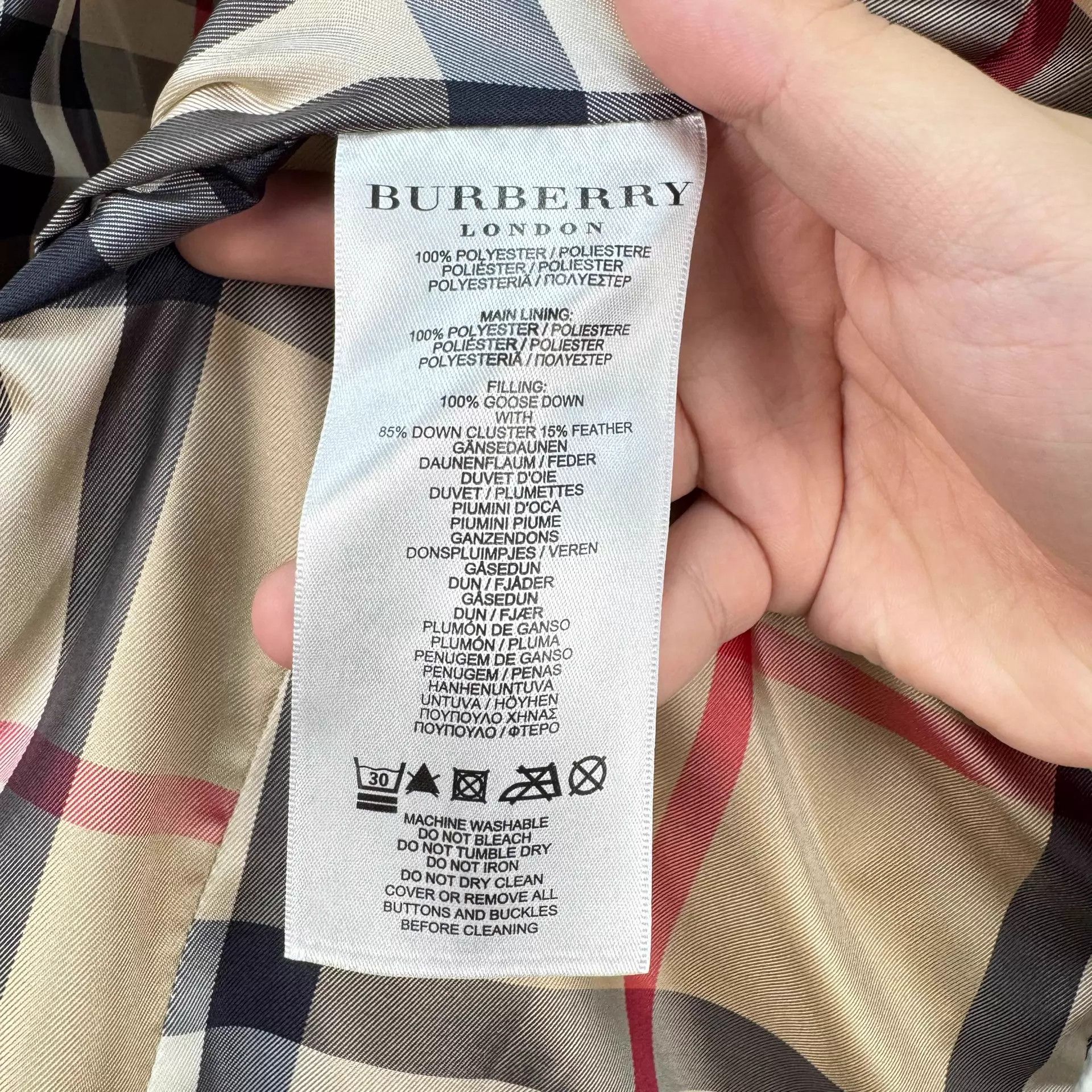 Burberry Burberry Check Down Jacket XS 98N Zipper Missing Size XS / US 0-2 / IT 36-38 - 7 Thumbnail