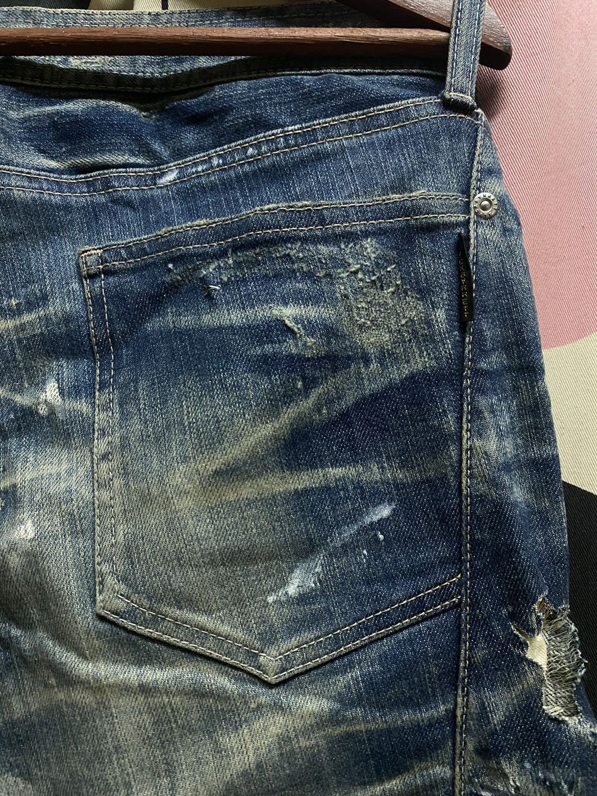 Neil Barrett Black Barret By Neil Barrett Distressed Full Honeycomb Jeans Size US 32 / EU 48 - 7 Thumbnail