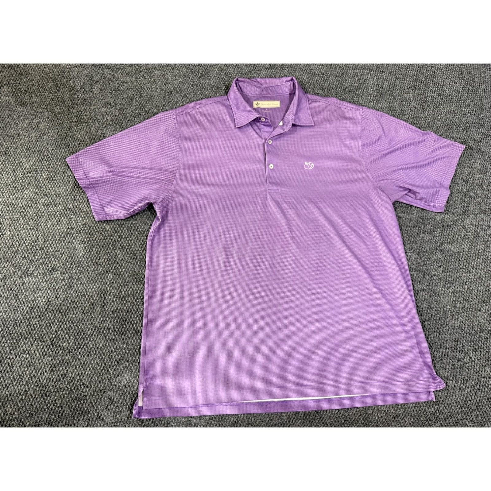 Vintage Donald Ross Polo Shirt Mens XL Purple Gingham Short Sleeve Golf Performance Knit Size US XL / EU 56 / 4 - 2 Thumbnail