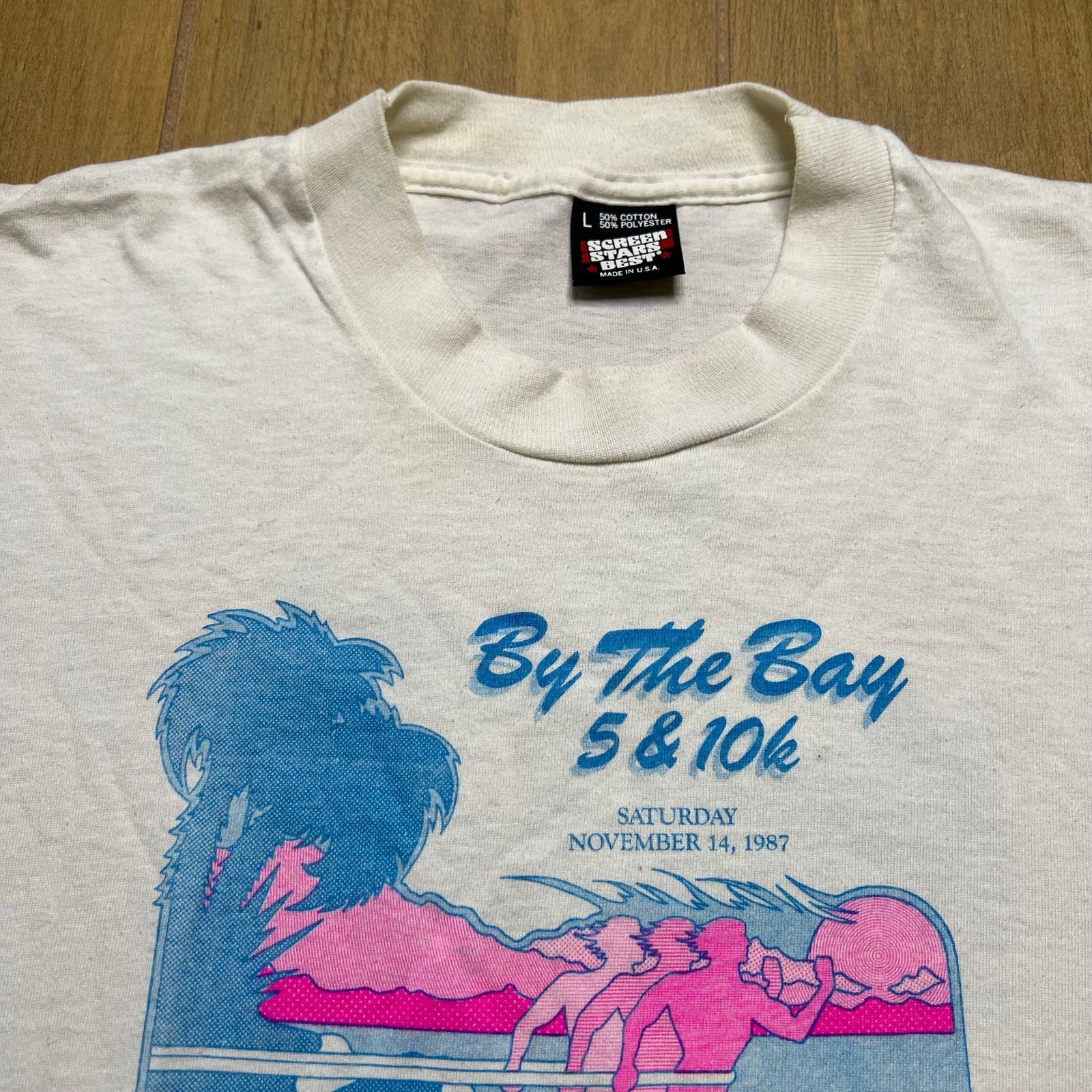Vintage Vintage 1987 By The Bay 5K 10K T Shirt Screen Stars USA L Size US L / EU 52-54 / 3 - 9 Thumbnail
