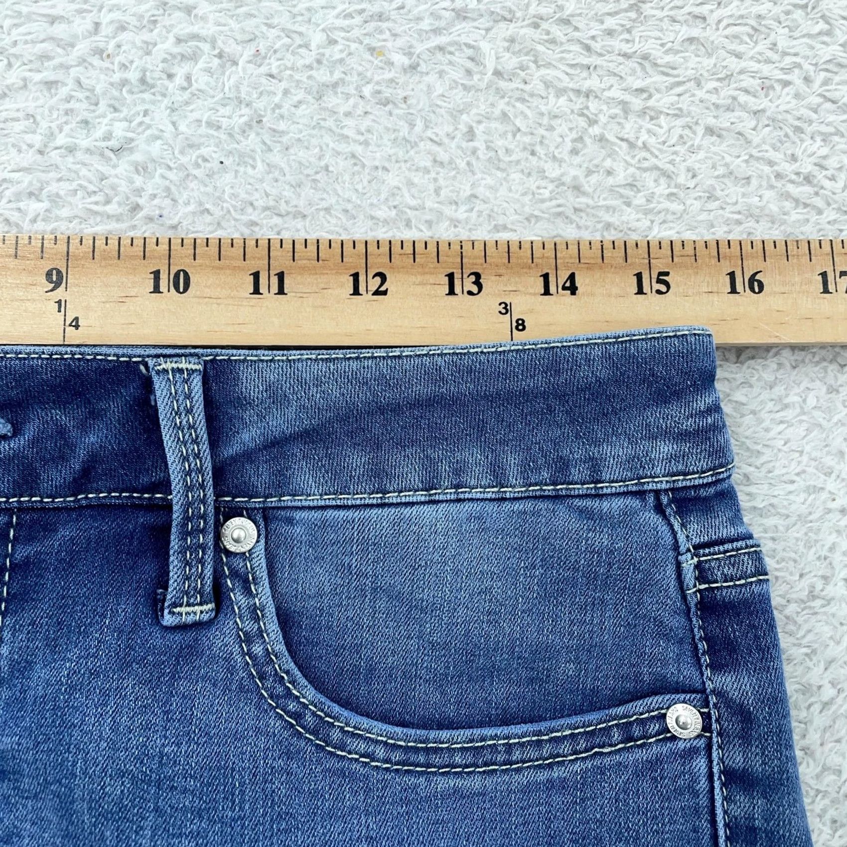 Vintage VINTAGE Seven7 Jeans High Rise Straight Womens 8 Stretch Denim 30x29 Blue 90s Womens Jeans Size 30" / US 8 / IT 44 - 6 Thumbnail