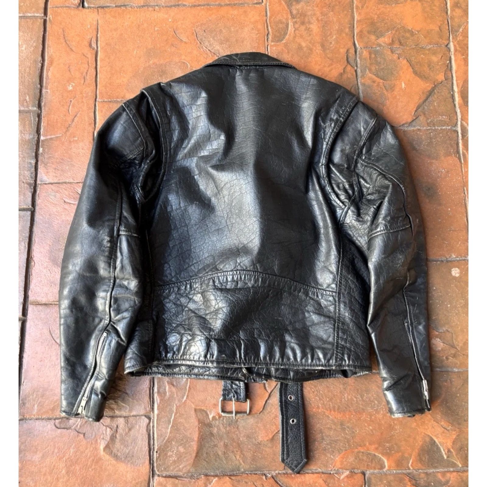 Vintage VINTAGE Diamond Leather Motorcycle Jacket Women’s 38 Black Size XS / US 0-2 / IT 36-38 - 3 Thumbnail
