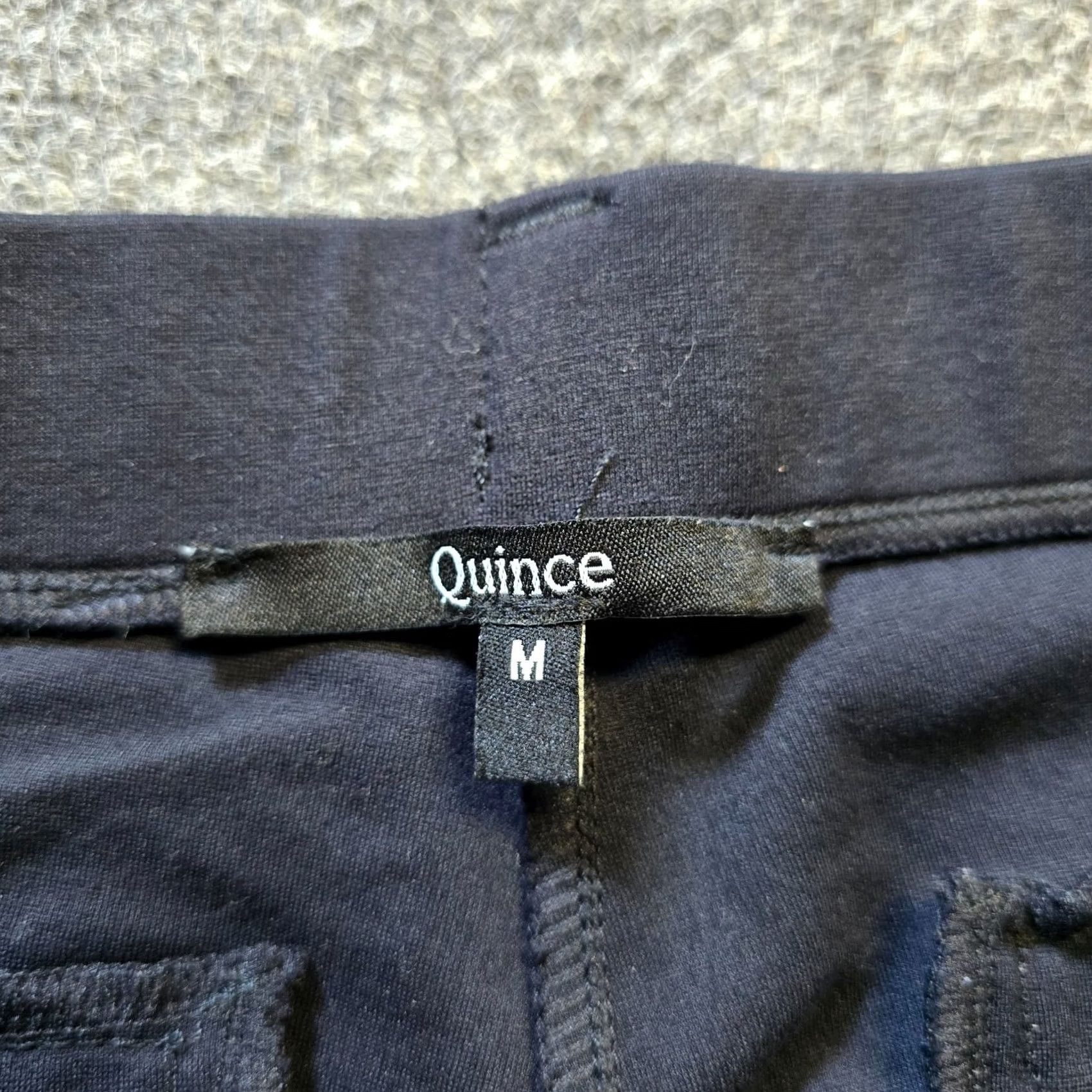 Quince Quince Pants Womens Medium Blue Ultra Stretch Ponte Straight Leg Casual Size 32" / US 10 / IT 46 - 4 Thumbnail