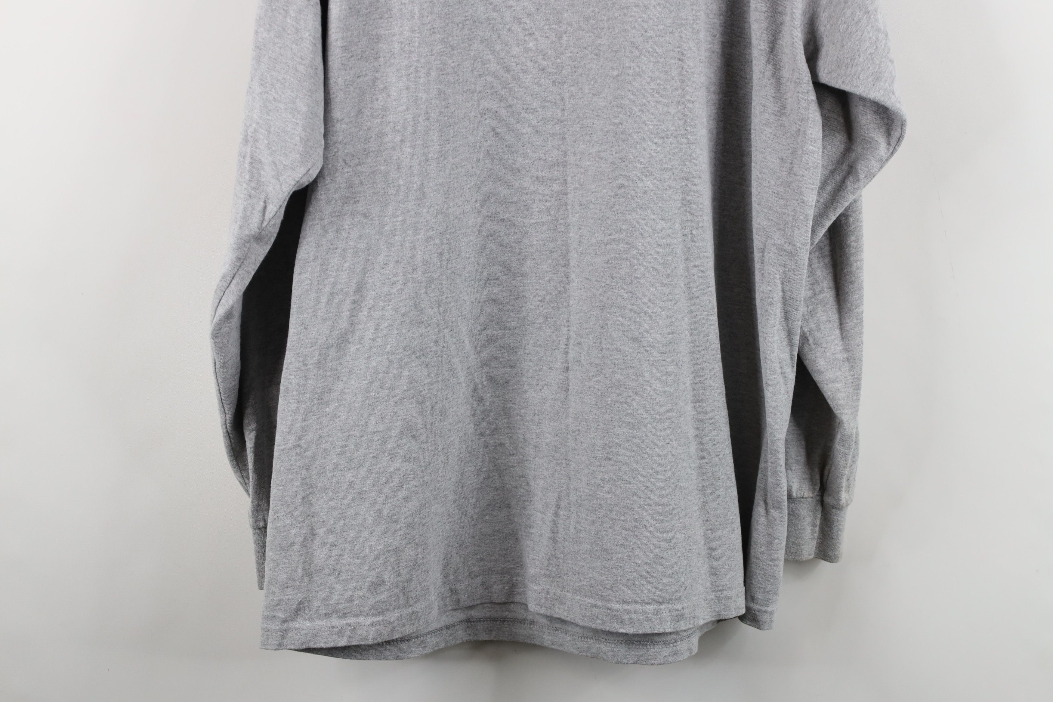 Vintage Vintage 90s Y2K Streetwear Long Sleeve T-Shirt Heather Gray Size US XL / EU 56 / 4 - 11 Thumbnail