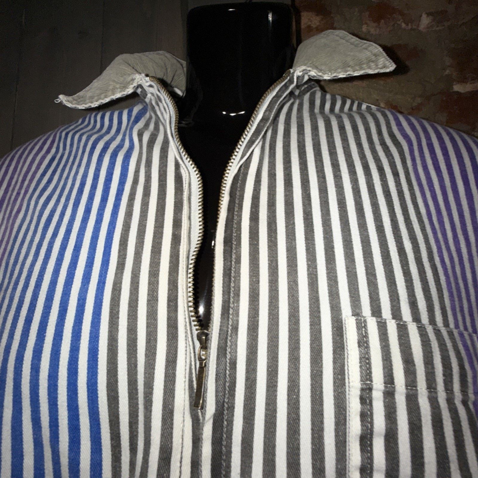 PB 0110 PB & Co. Men’s 90’s Striped Rugby Shirt Sz M 1/2 Zip preppy Size US M / EU 48-50 / 2 - 6 Thumbnail
