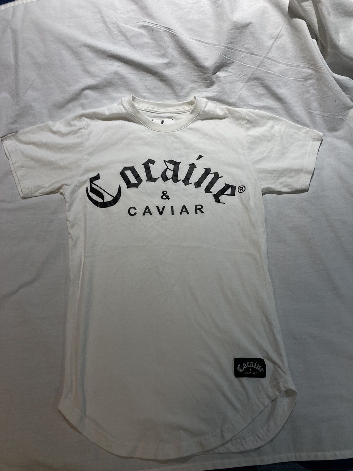 image of Designer Cocain & Caviar T-Shirt, Size Small, Original! in White, Men's