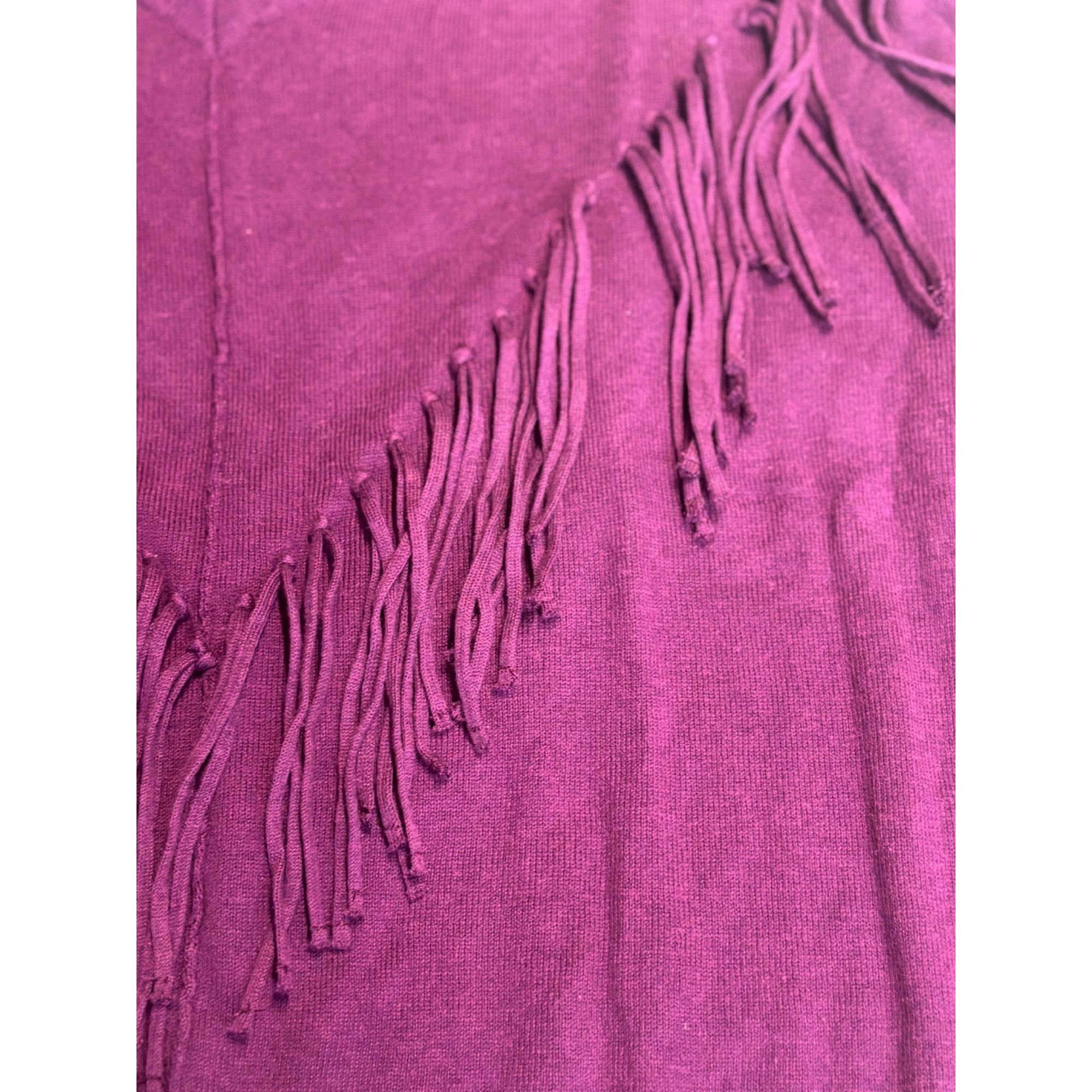 Other DKNY Fringe Embellished V-neckline Dolman Sweater, Purple, S Size S / US 4 / IT 40 - 13 Thumbnail
