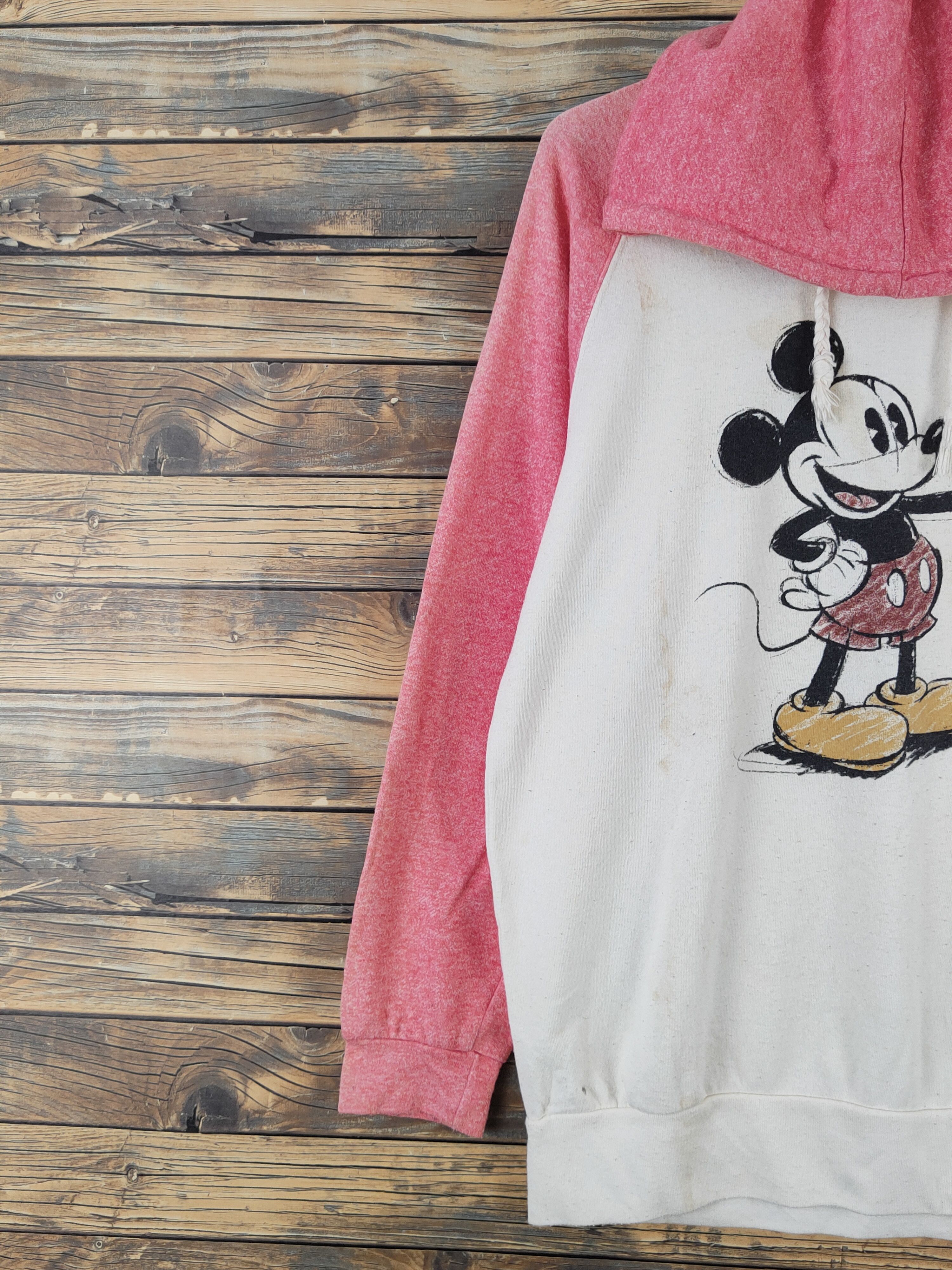 Disney Disney Cream Red Mickey Mouse Hoodie Sweatshirts #W960 Size US M / EU 48-50 / 2 - 4 Thumbnail