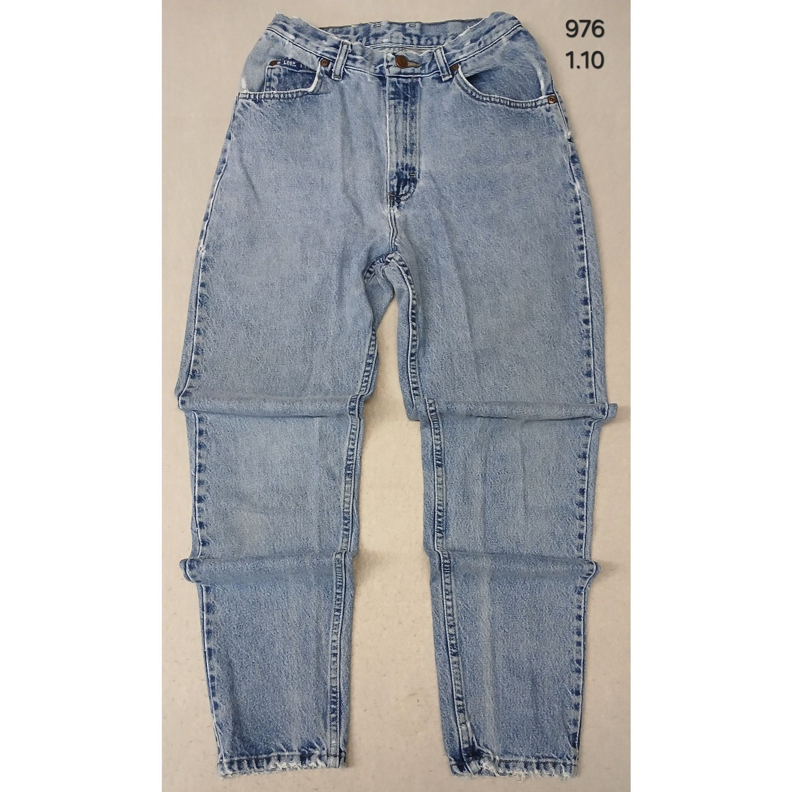 Lee Lee (10L) Vintage High Rise Tapered Leg Blue Denim Jeans Size 32" / US 10 / IT 46 - 1 Thumbnail