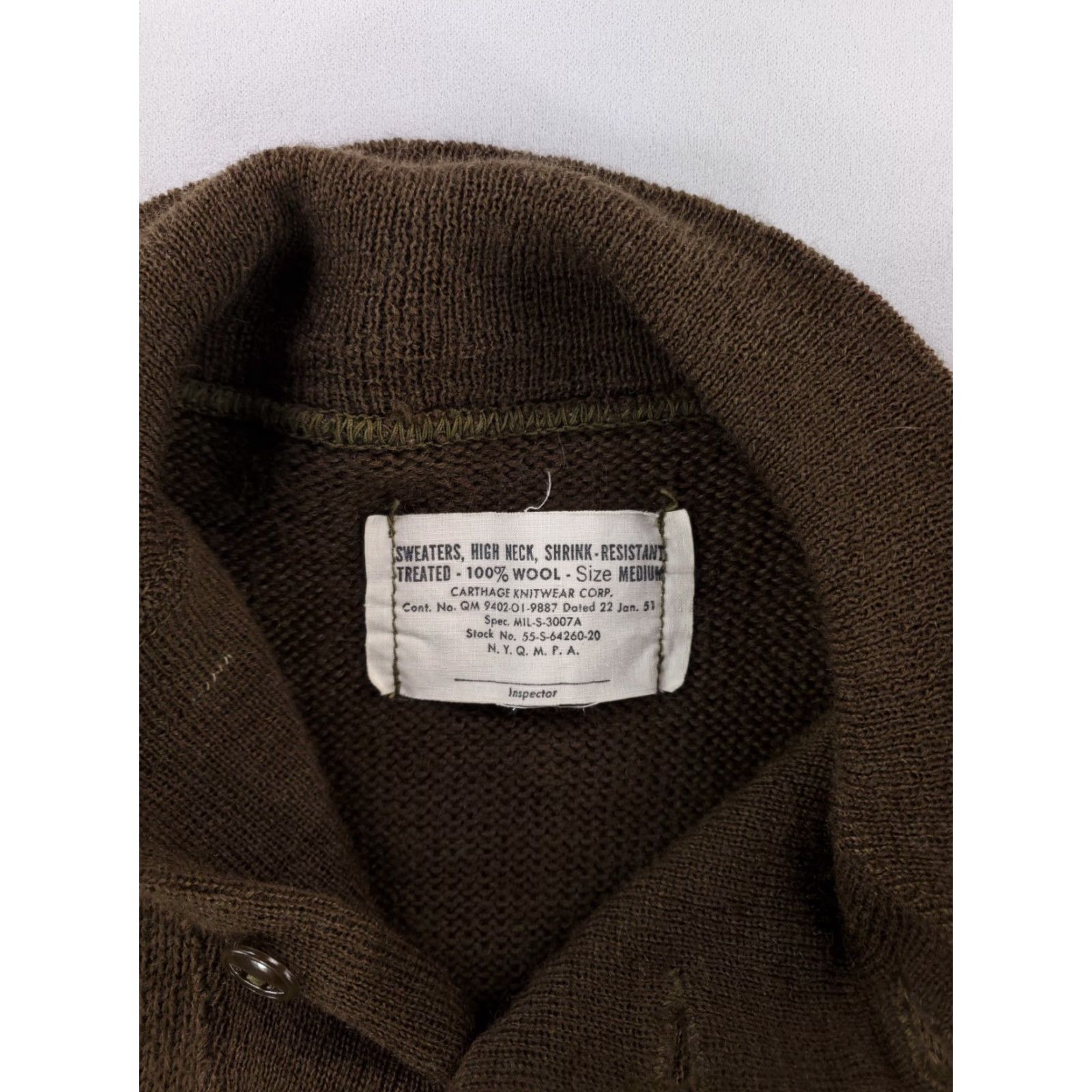 Vintage VINTAGE US Army Wool 5 Button Henley Pullover Sweater Mens M Green Size US M / EU 48-50 / 2 - 2 Thumbnail