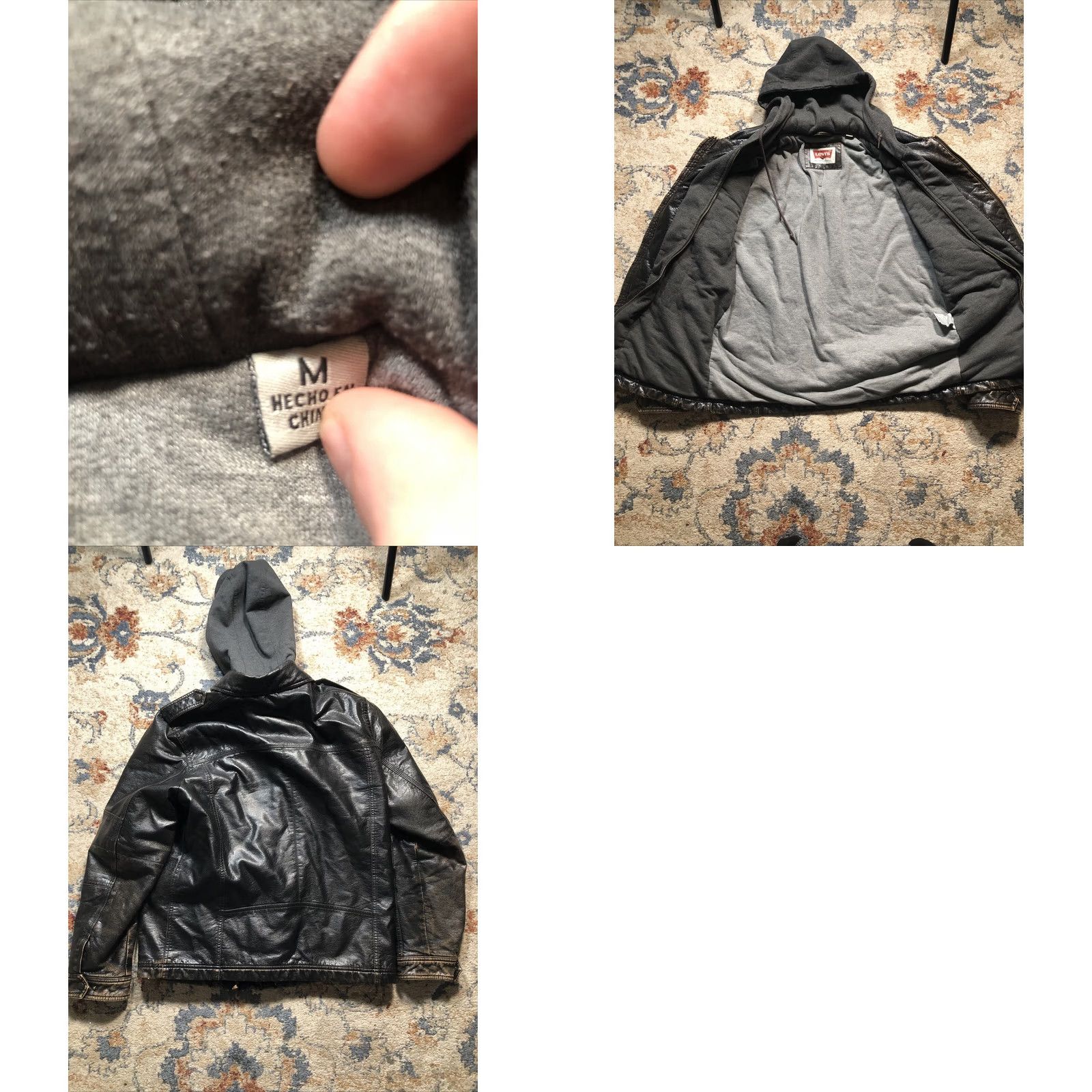 Levi's Levi's Jacket Mens M Brown Faux Leather Hooded Bomber Trucker Sherpa Zip Casual Travel Biker Motorcycle Vintage No Size US M / EU 48-50 / 2 - 8 Thumbnail