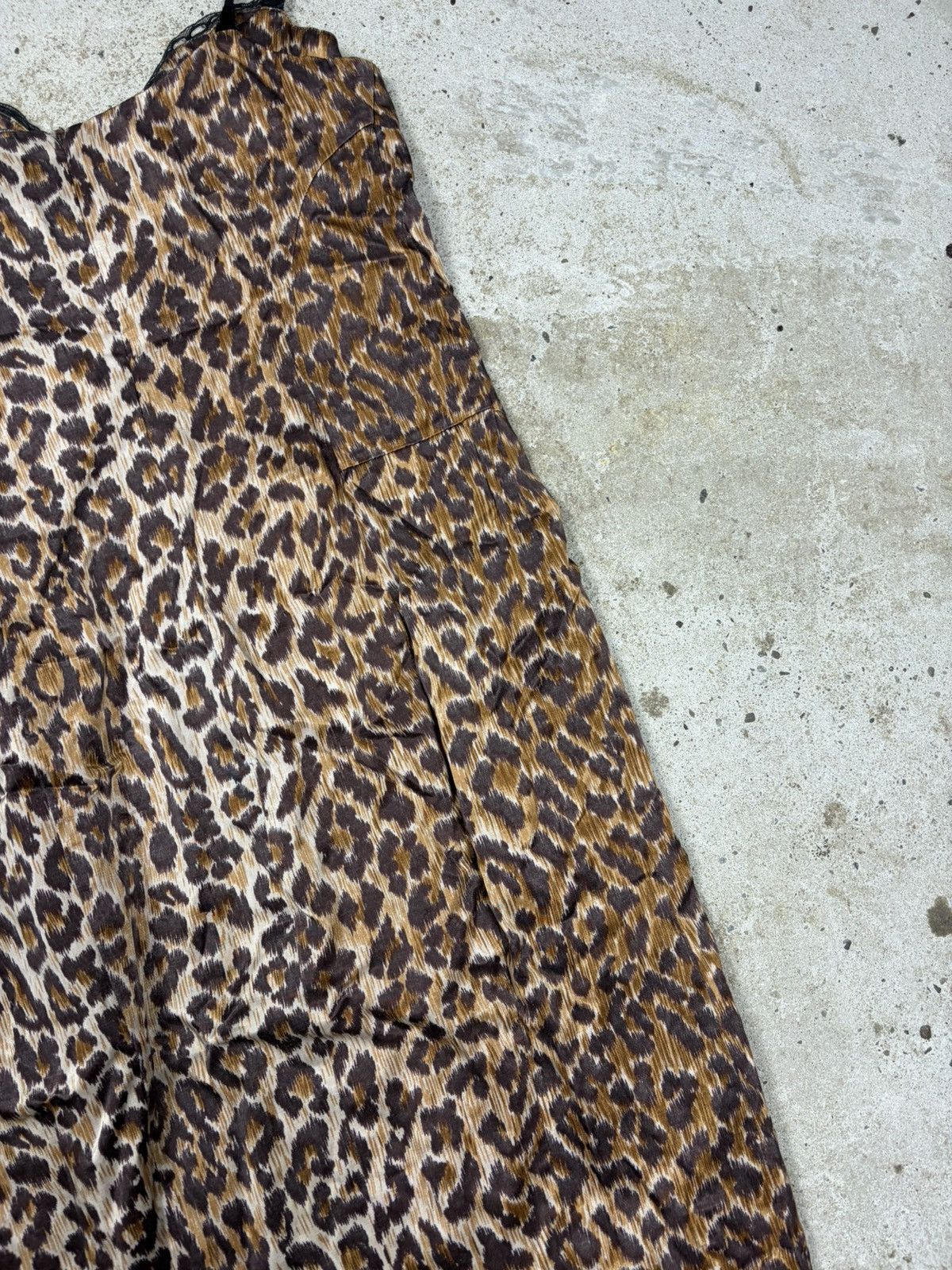 Dolce & Gabbana Vintage 2000s Dolce & Gabbana Leopard Print Slip Dress Lace Size M / US 6-8 / IT 42-44 - 16 Thumbnail