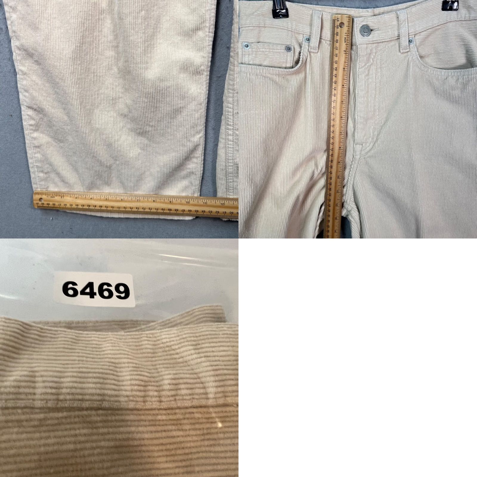 Cos COS Womens Pants Beige Corduroy 100% Cotton Wide-Leg 28 Regular Inseam 30 Vintage: No Size 28" / US 6 / IT 42 - 8 Thumbnail