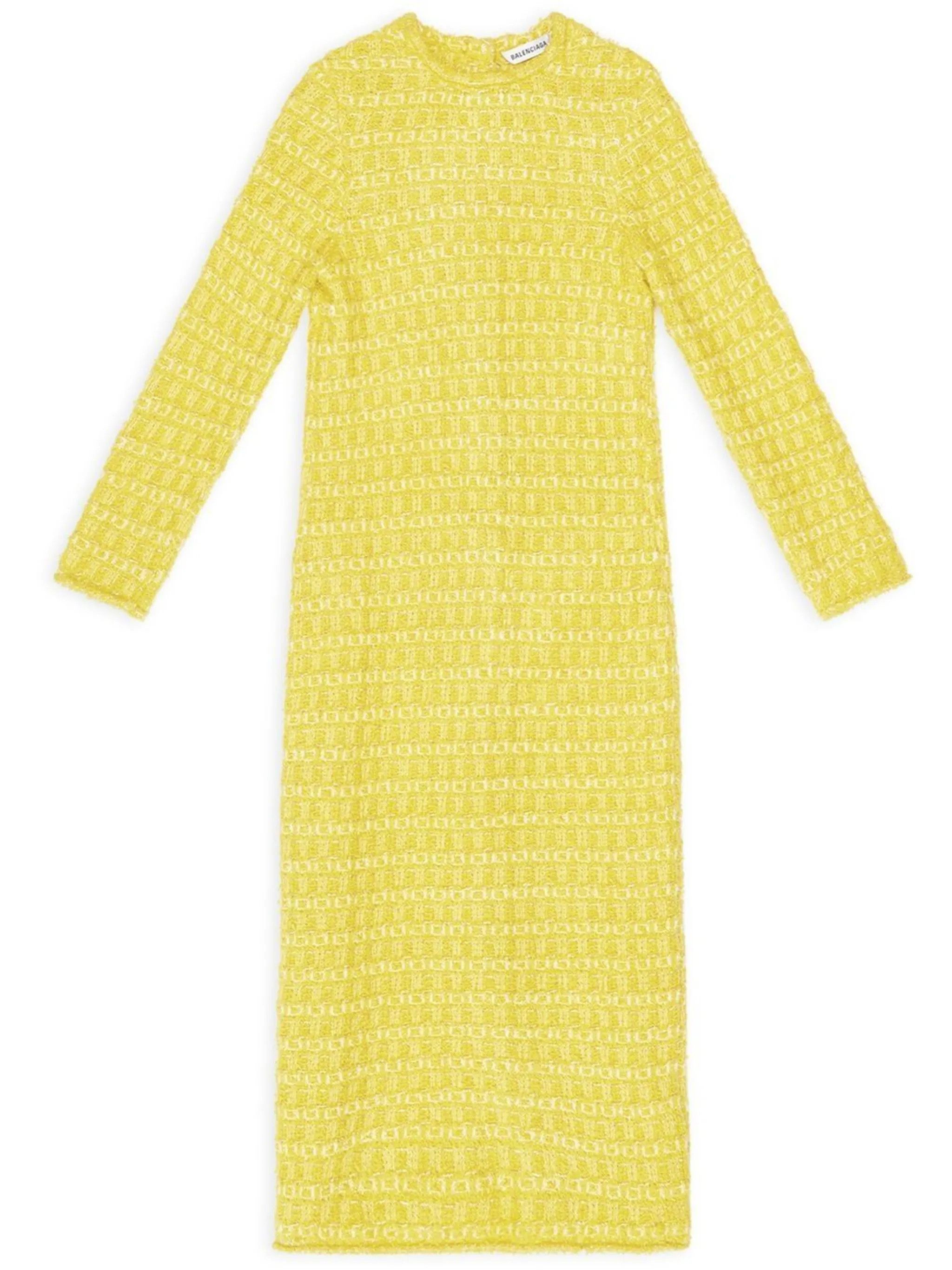Balenciaga o1y0625 Midi Dress in Yellow Size XS / US 0-2 / IT 36-38 - 1 Thumbnail
