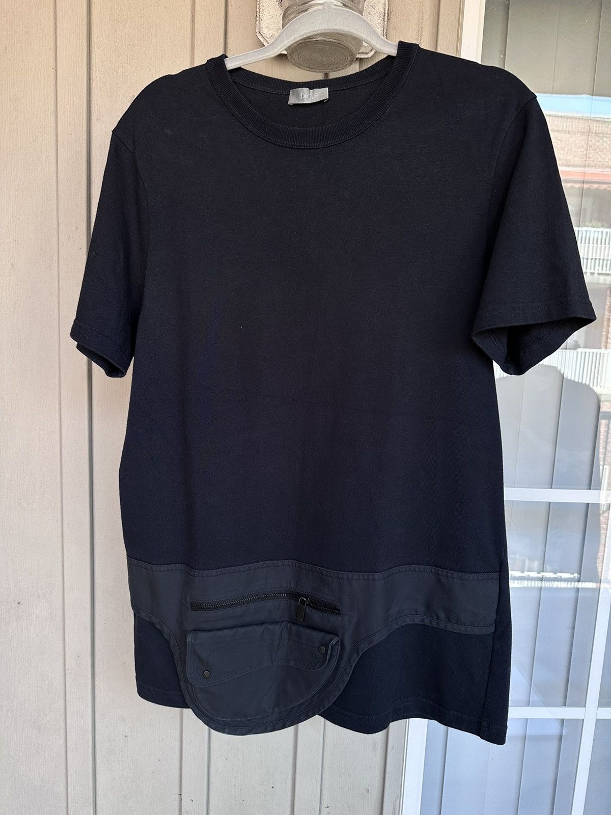 Dior Black T-shirt with Saddle Bag