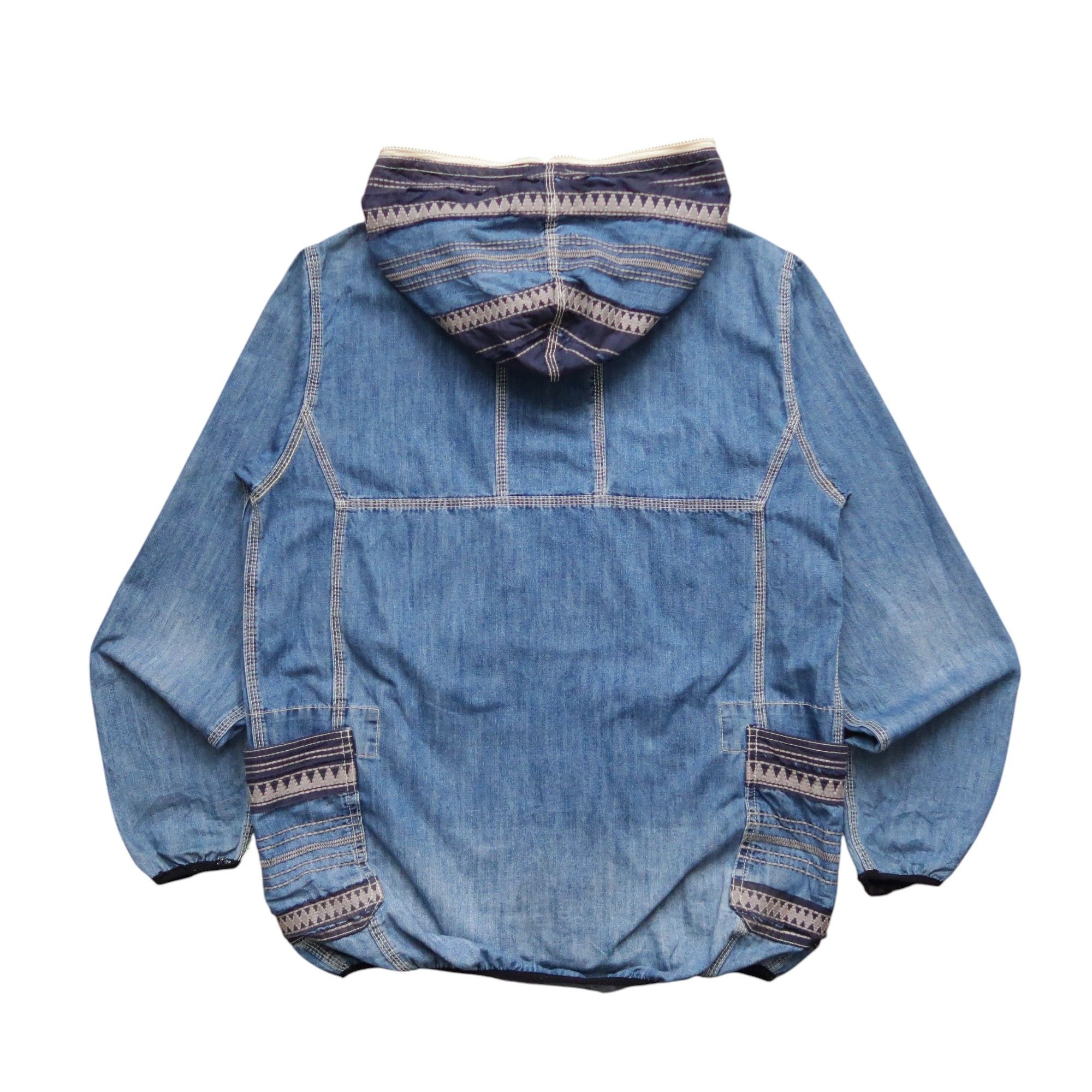 Kapital 90s Kapital GSC Distressed Native Denim Full Zip Hoodie Size US XL / EU 56 / 4 - 2 Thumbnail