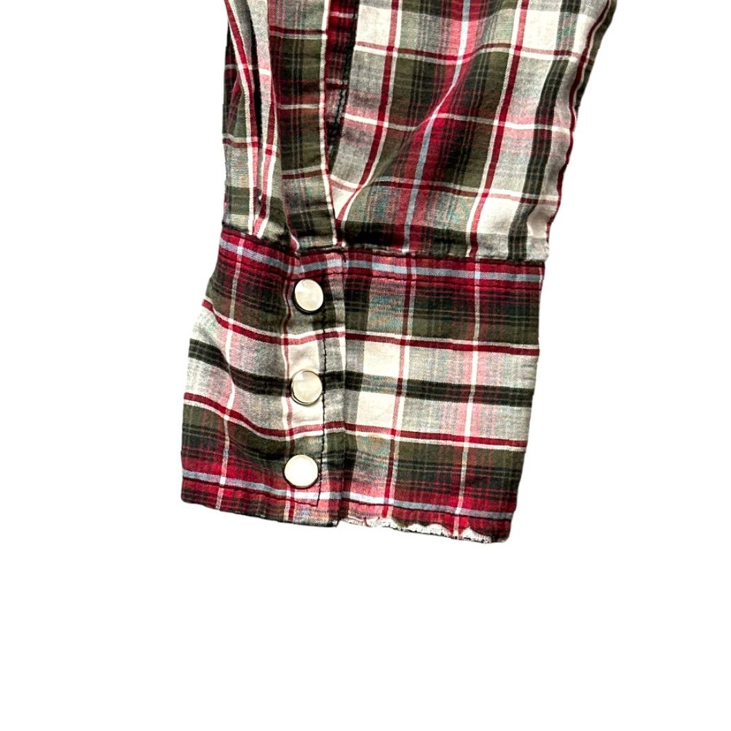 Wrangler VINTAGE Wrangler Shirt Western Red Plaid Pearl Snap 90s Adult Large Mens Shirt Size US L / EU 52-54 / 3 - 6 Thumbnail