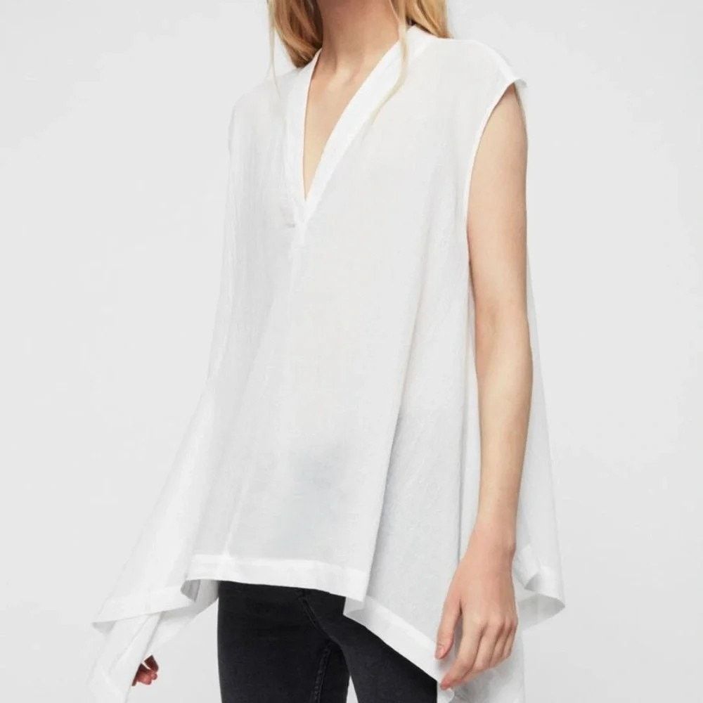 Allsaints All Saints Avee blouse sz S handkerchief hem flowy Size S / US 4 / IT 40 - 2 Thumbnail