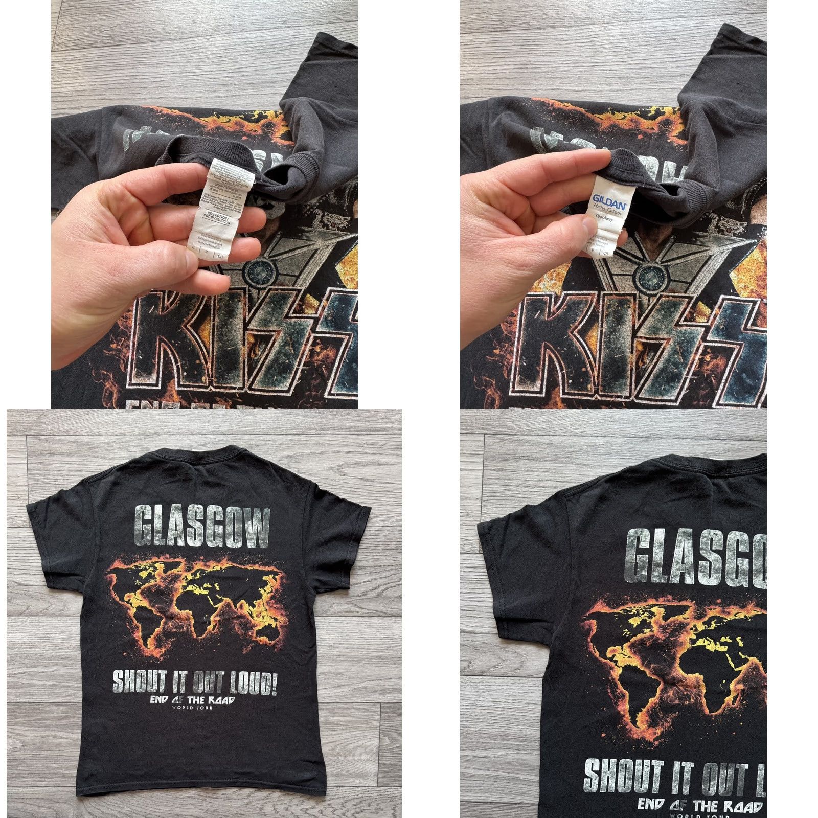 Gildan KISS End Of The Road World Tour Concert T-shirt Men S Black Double-Sided Gildan Shirt Size S Size US S / EU 44-46 / 1 - 8 Thumbnail