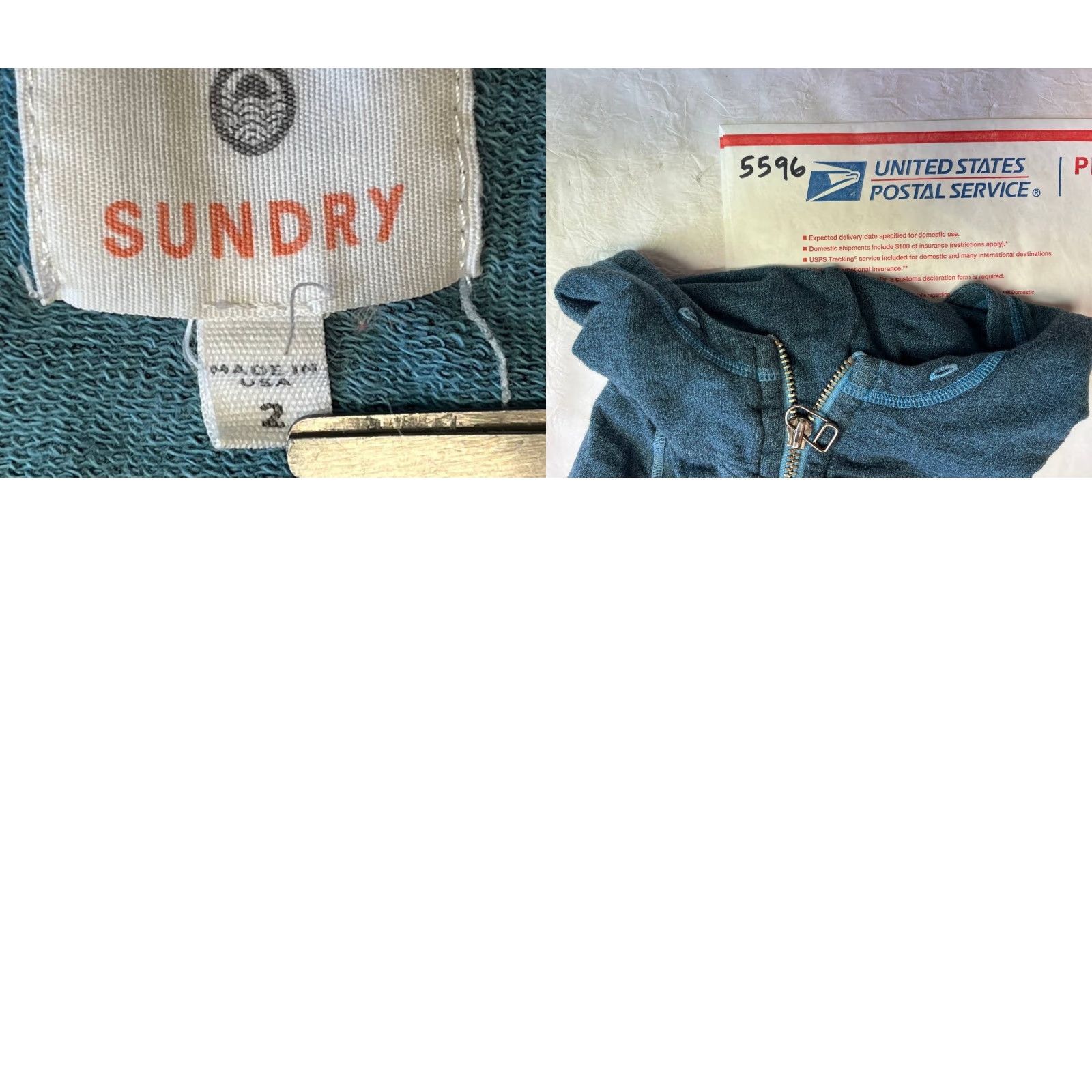 Sundry Sundry Full Zip Hoodie Sweatshirt Women Size 2 USA Made Blue Size XS / US 0-2 / IT 36-38 - 9 Thumbnail