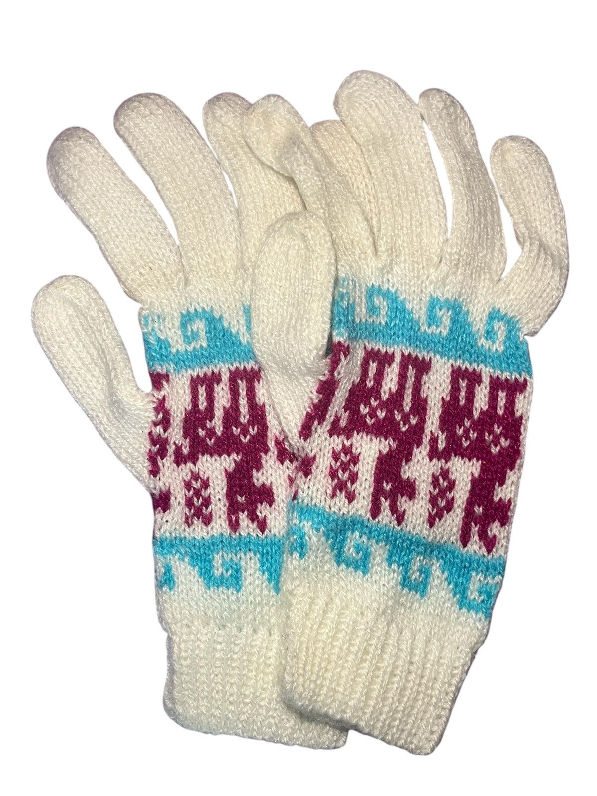 Other Handmade Alpaca Wool Gloves from Peru Size ONE SIZE - 6 Thumbnail