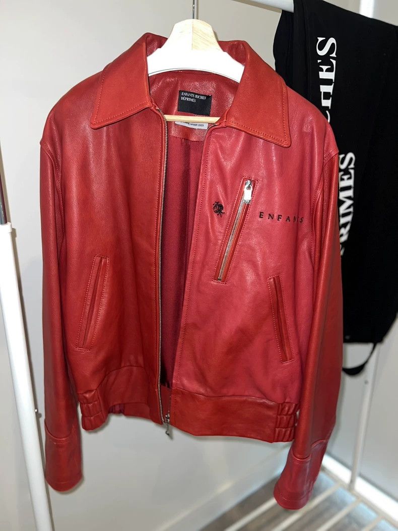 Enfants Riches Deprimes enfants riches deprimes 23 FW Red Leather Jacket 2504-Nexta Size US L / EU 52-54 / 3 - 1 Thumbnail