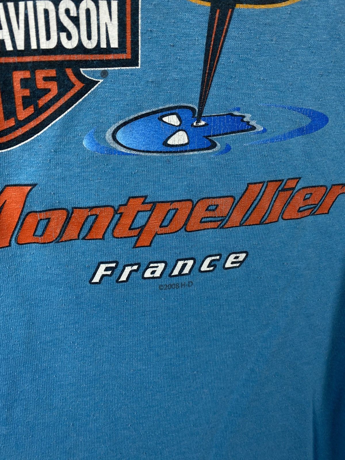 Harley Davidson 🏁Vintage 2008 T-Shirt Harley Davidson France VTG Tee🏁 Size US XL / EU 56 / 4 - 9 Thumbnail