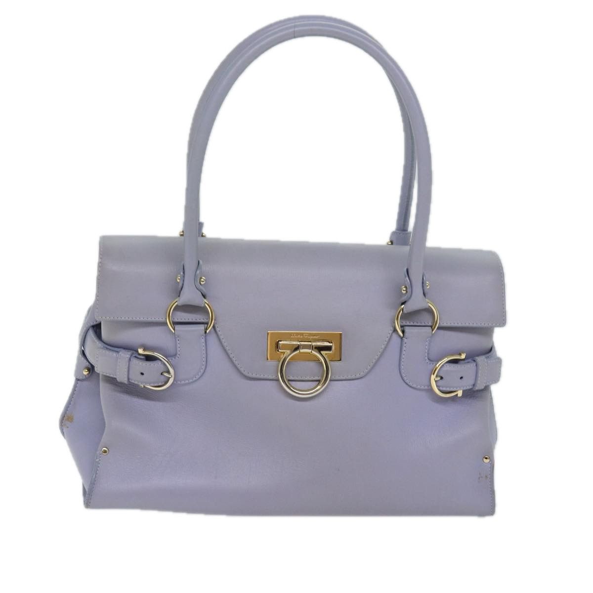 Salvatore Ferragamo Purple Leather Shopper Bag (Pre-Owned) Size ONE SIZE - 1 Thumbnail