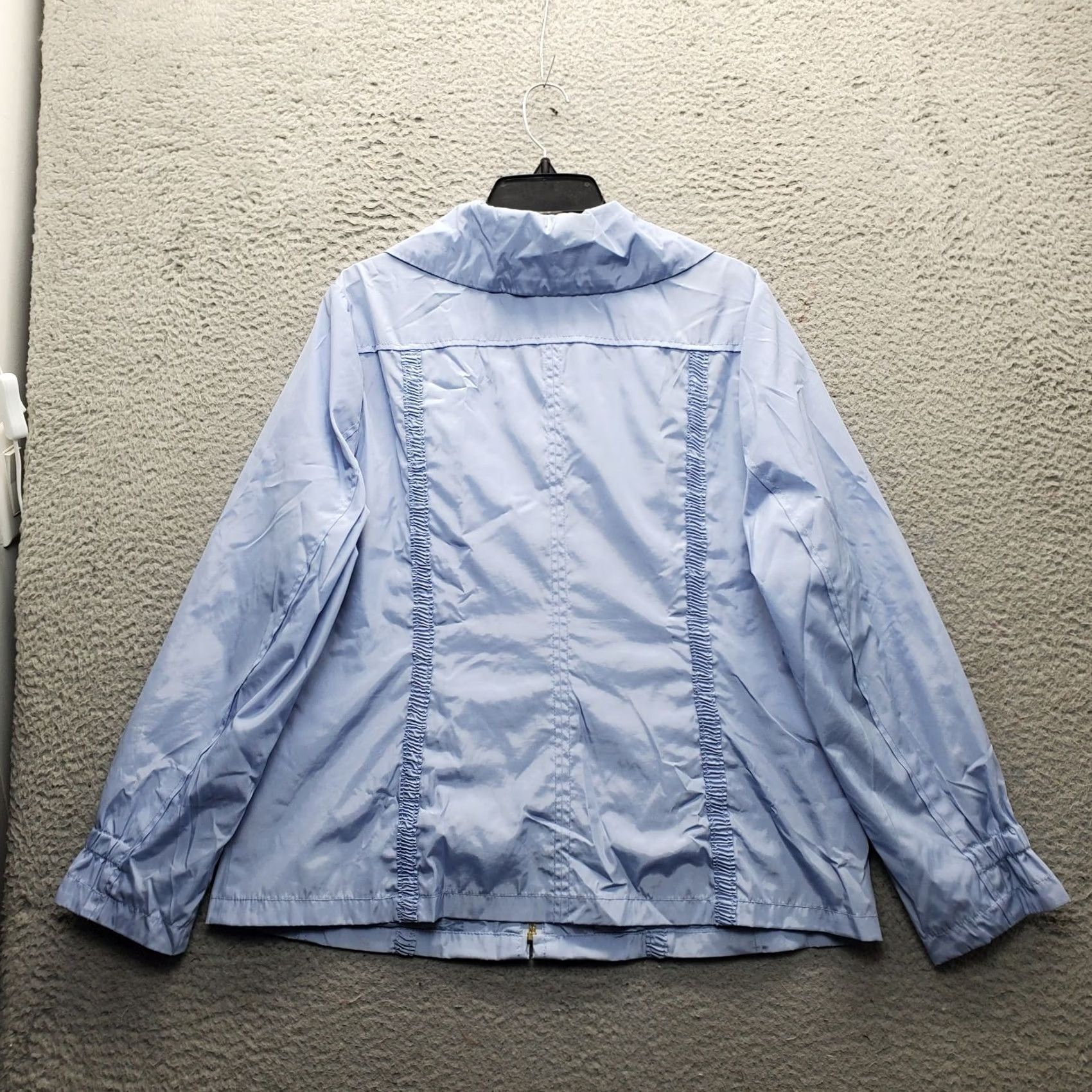 Vintage Zenergy by Chico's Periwinkle Fitted Jacket Womens Size 2 Blue Lined Collar Zip Front Jacket Size XS / US 0-2 / IT 36-38 - 2 Thumbnail