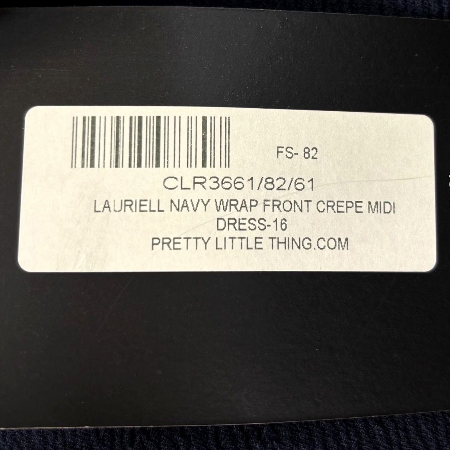 PrettyLittleThing Pretty Little Thing Dress UK 16 Navy Lauriell Wrap Front Crepe Midi New With Tag Size XXL / US 16-18 / IT 52-54 - 6 Thumbnail
