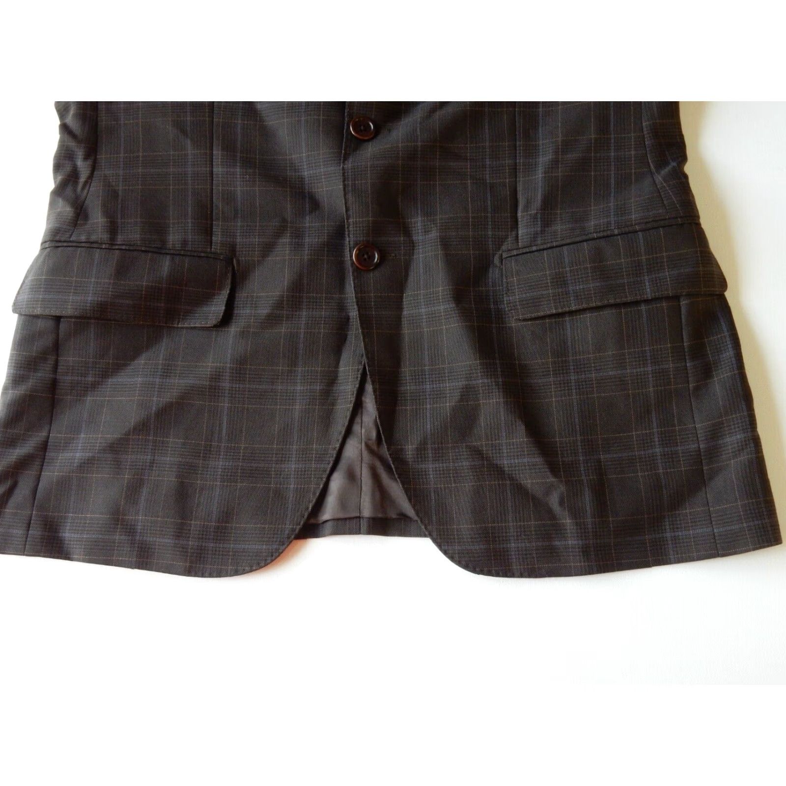 ELLIATT VINTAGE Piatelli Men's Wool Blazer Sport Coat Jacket Size 40S Brown Business Casual Men Size 40R - 3 Thumbnail
