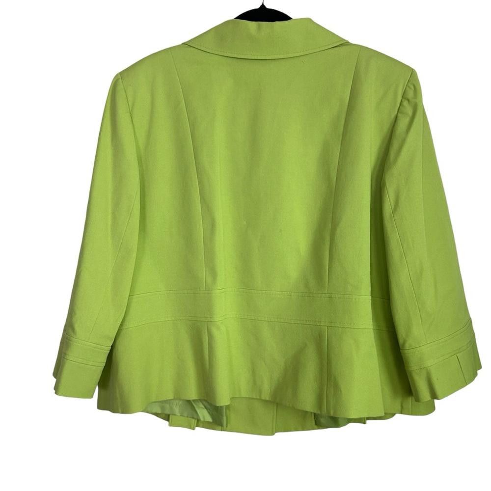 Elie Tahari Tahari l Lime Green Retro Blazer Jacket 18W Size XXL / US 16-18 / IT 52-54 - 3 Thumbnail