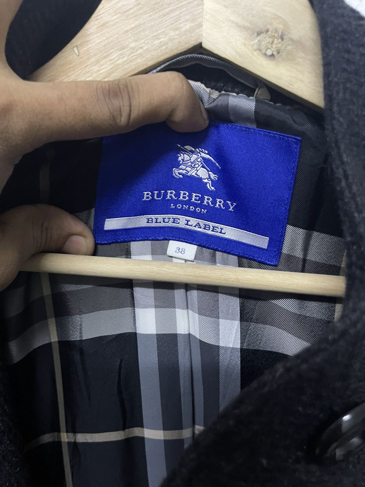 Burberry 2000s BURBERRY BLUE LABEL STAND COLLAR COAT LINEN NOVACHECK Size XS / US 0-2 / IT 36-38 - 12 Thumbnail