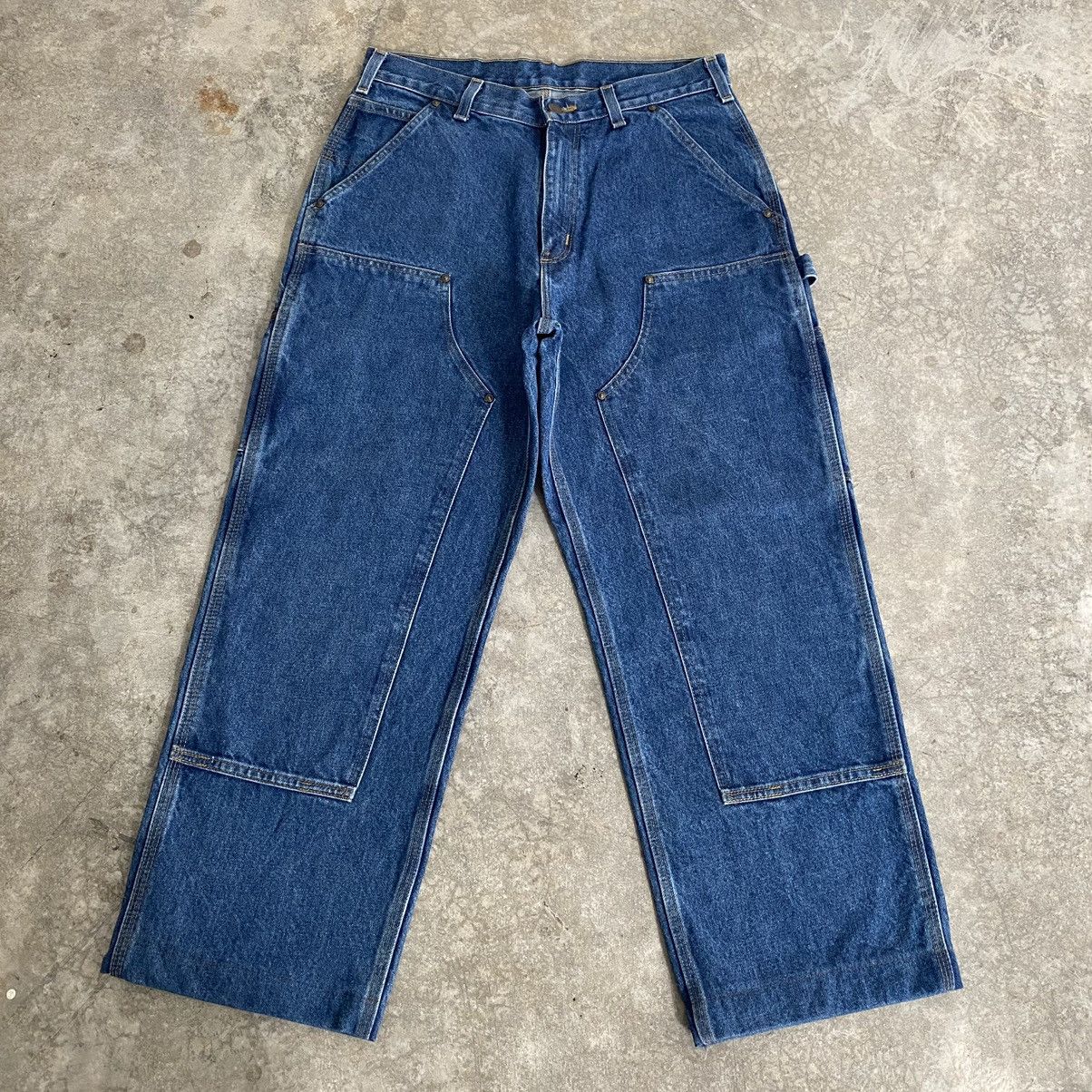 Carhartt Vintage Carhartt Double Knee Carpenter Denim Jeans Size US 31 - 1 Thumbnail