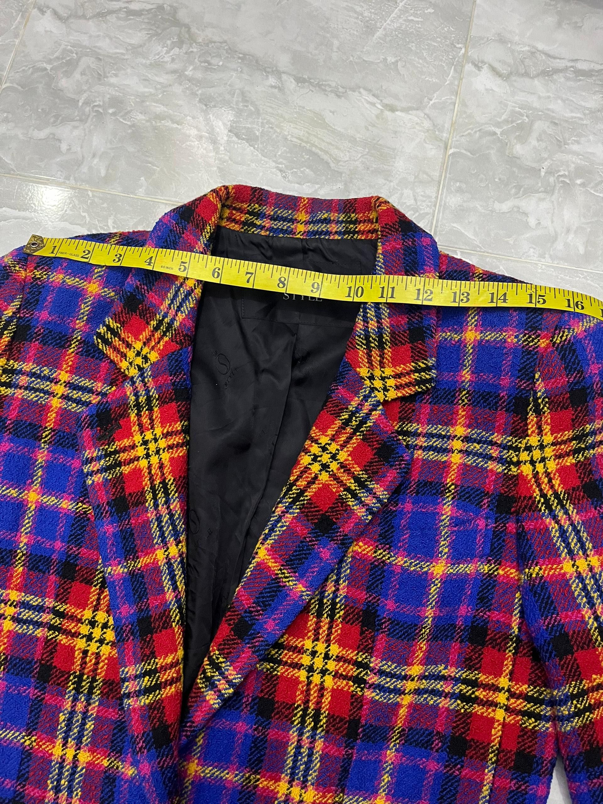 Japanese Brand Koji Watanabe Wool Tartan Blazer CDG Yohji Vibe Size US XS / EU 42 / 0 - 15 Thumbnail