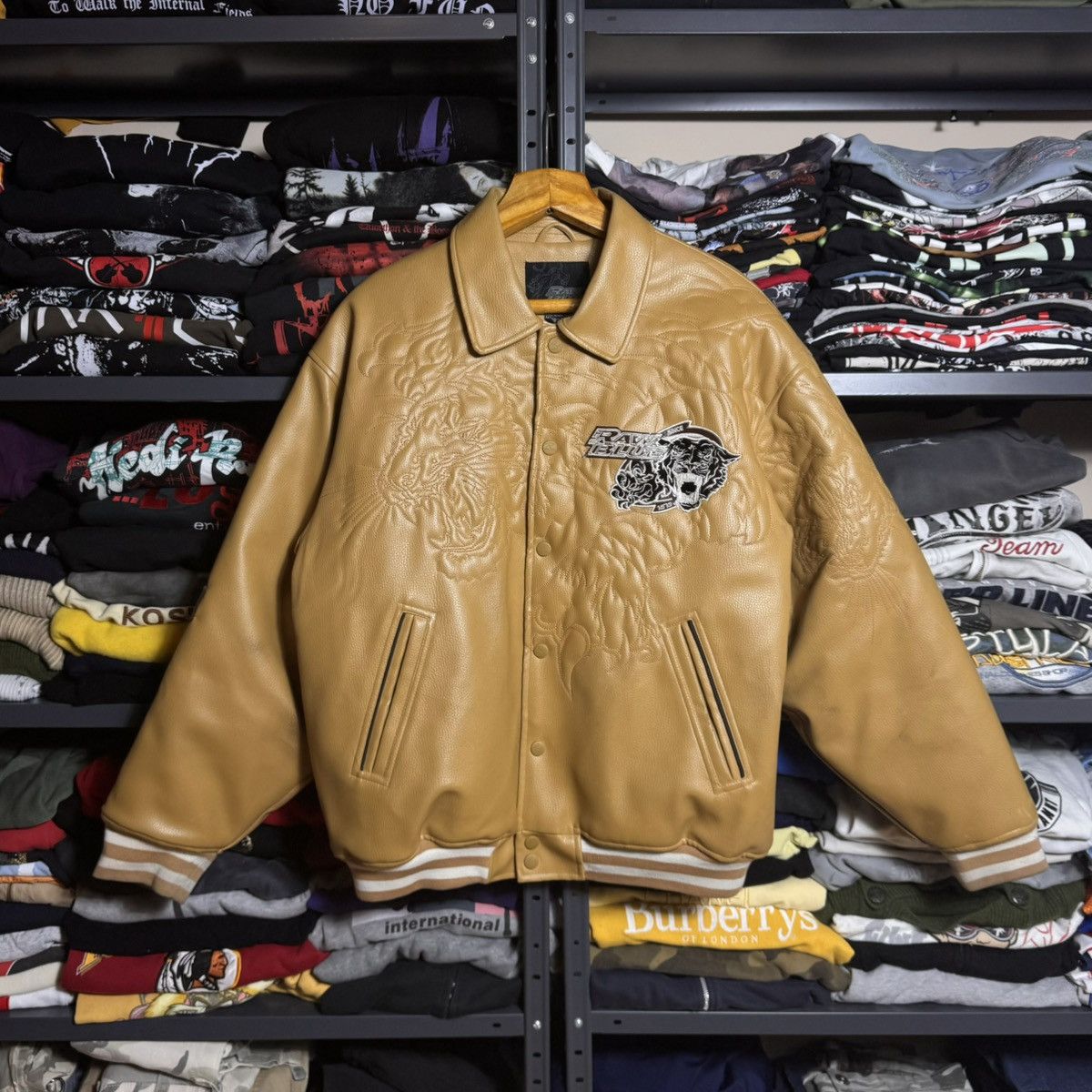 Raw Blue Leather Jacket | Grailed