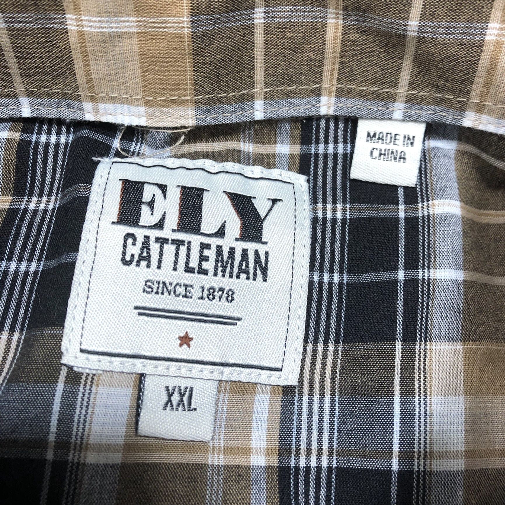 Vintage VINTAGE Ely Cattleman Shirt Men 2XL Brown Plaid Pearl Snap Western Cowboy Casual Workwear Size US XXL / EU 58 / 5 - 4 Thumbnail