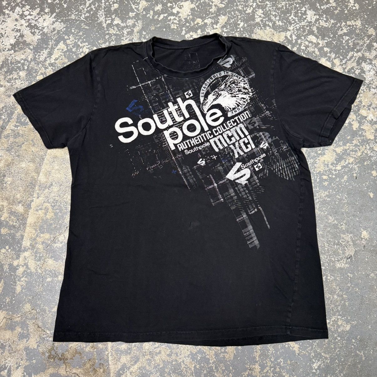 Affliction Vintage South Pole Black Y2K Grunt Grunge Tshirt Size US L / EU 52-54 / 3 - 1 Thumbnail