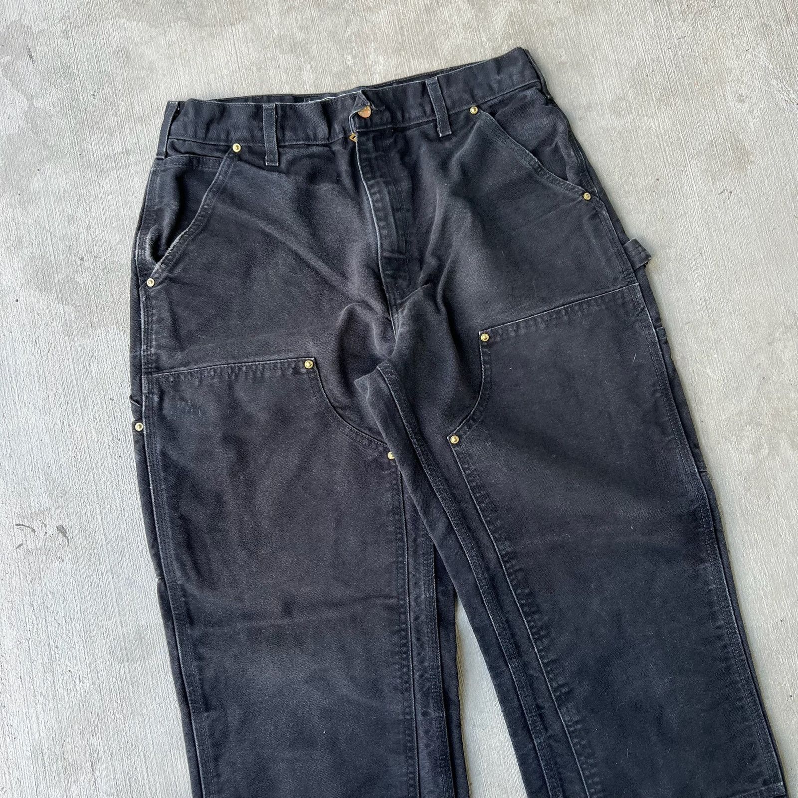 Carhartt × Vintage Carhartt black double knee work wear carpenter pants Size US 31 - 2 Thumbnail