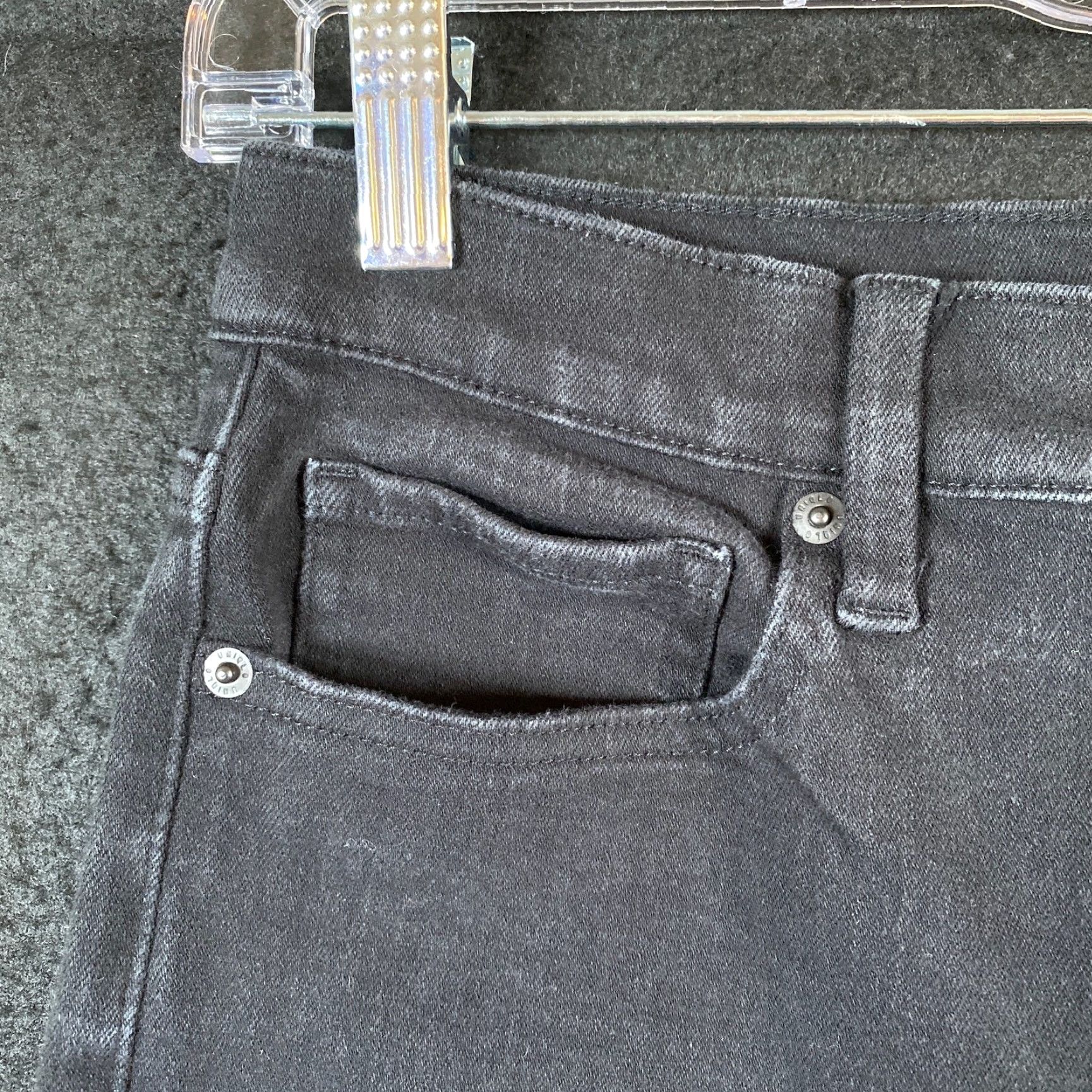 Uniqlo Uniqlo Jeans Black Denim High Rise Ankle Cotton Blend Stretch 4 Womens Jeans Size 27" / US 4 / IT 40 - 4 Thumbnail