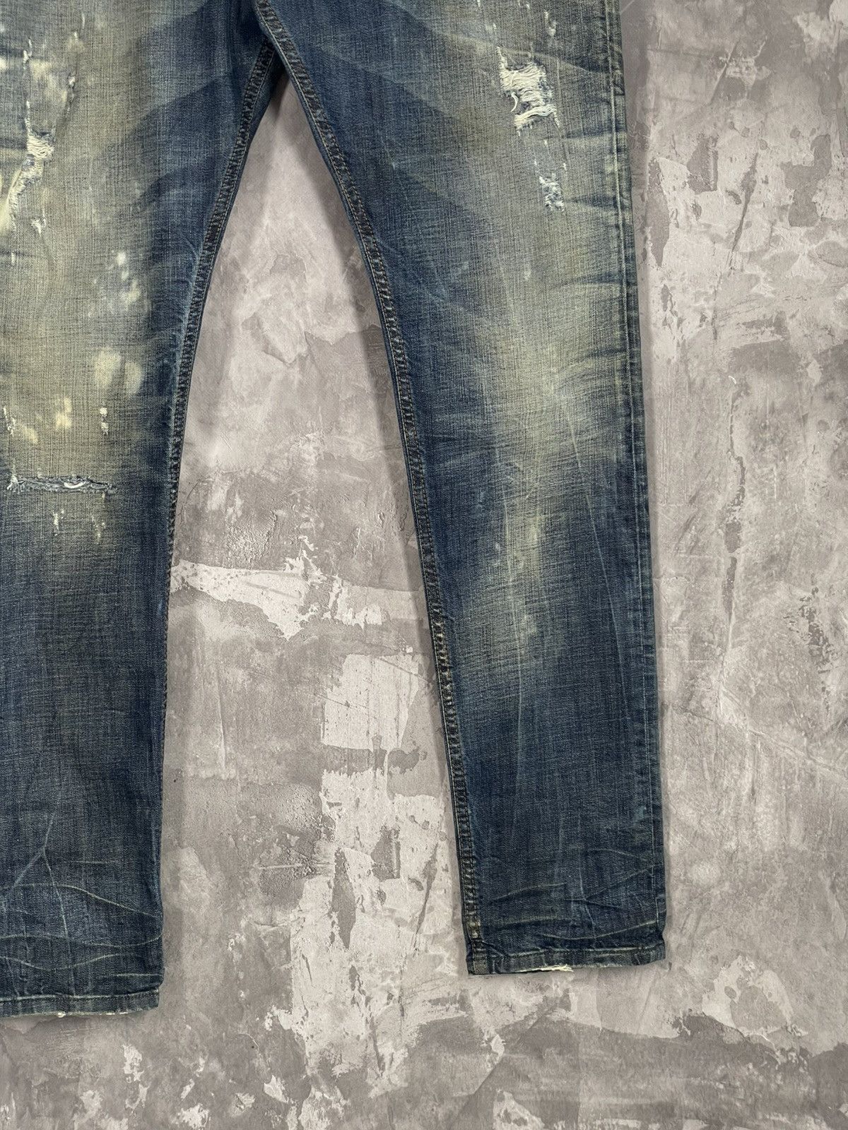 Diesel × Japanese Brand Vintage Diesel Wash Distressed Archive Y2K Jeans Size US 34 / EU 50 - 7 Thumbnail